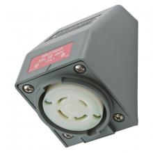 Hubbell Wiring Device-Kellems HBL2730AR - LKG S/SHRD RCPT, L16-30R, ANG SRF MT,GY