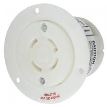 Hubbell Wiring Device-Kellems HBL2736 - LKG FLG-RCPT, 30A 3P 480V, L16-30R, WH