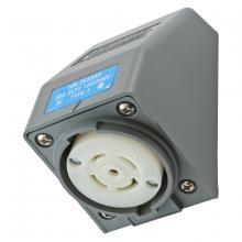 Hubbell Wiring Device-Kellems HBL2810AR - LKG S/SHRD RCPT,L21-30R, ANG SRF MT,GY