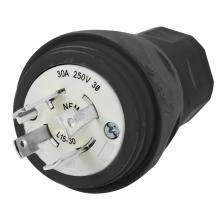Hubbell Wiring Device-Kellems HBL28W75BK - PLUG, W/TIGHT, 3P 30A, 250V, L15-30P BK