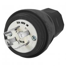 Hubbell Wiring Device-Kellems HBL28W76BK - PLUG, W/TIGHT, 3P 30A 480V, L16-30P, BK