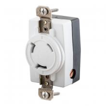 Hubbell Wiring Device-Kellems HBL328DCRW - LKG MARINE RCPT, 28VDC, WHITE, ENL HOLE