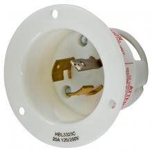 Hubbell Wiring Device-Kellems HBL3325C - LKG FLG-INLT, 20A 125/250V, 3P3W, WH