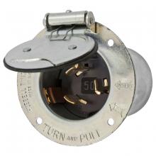 Hubbell Wiring Device-Kellems HBL3768 - LKG FLG INLT,50A 250VDC/600VAC,3P4W,COV
