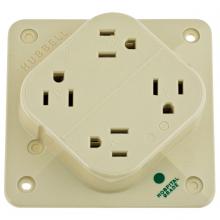 Hubbell Wiring Device-Kellems HBL415HI - 4-PLEX HG RCPT, 15A 125V, 5-15R, IV
