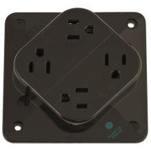 Hubbell Wiring Device-Kellems HBL415H - 4-PLEX HG RCPT, 15A 125V, 5-15R, BR