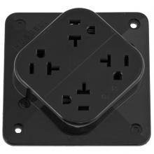 Hubbell Wiring Device-Kellems HBL420BK - 4-PLEX RCPT, 20A 125V, 5-20R, BK