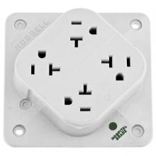 Hubbell Wiring Device-Kellems HBL420HW - 4-PLEX HG RCPT, 20A 125V, 5-20R, WH