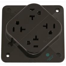 Hubbell Wiring Device-Kellems HBL420H - 4-PLEX HG RCPT, 20A 125V, 5-20R, BR
