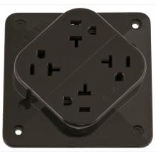 Hubbell Wiring Device-Kellems HBL420 - 4-PLEX RCPT, 20A 125V, 5-20R, BR