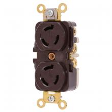 Hubbell Wiring Device-Kellems HBL4550RT - LKG DX RCPT RING-TERM 15A/250V,L6-15R,BR