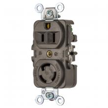 Hubbell Wiring Device-Kellems HBL4792 - LKG COMB DUP RCPT NEMA 5&L5-15R, 1H1N