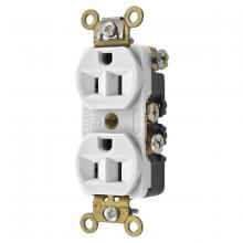 Hubbell Wiring Device-Kellems HBL5242W - DUP RCPT, INT GRD, 15A 125V, 5-15R, WH