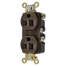 Hubbell Wiring Device-Kellems HBL5242 - DUP RCPT, INT GRD, 15A 125V, 5-15R, BR