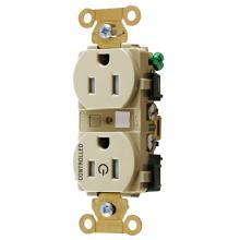 Hubbell Wiring Device-Kellems HBL5262C1ITR - 1/2 CONTROLLED IND 15A 125V, TR DUP, IV