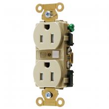 Hubbell Wiring Device-Kellems HBL5262ITR - DUP RCPT, IND, TR, 15A/125V, 5-15R, IV