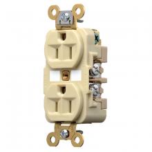 Hubbell Wiring Device-Kellems HBL5262I - DUP RCPT, HD IND GRD, 15A125V, 5-15R, IV