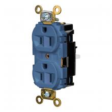 Hubbell Wiring Device-Kellems HBL5262STBL - DPLX RCPT, IND, SPRG TRM, 15A 125V, BL