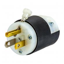 Hubbell Wiring Device-Kellems HBL5280C - PLUG, ANCHOR LOCK, 15A 125V, 5-15P, B/W