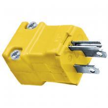 Hubbell Wiring Device-Kellems HBL52CM66V - MARINE VAL PLUG, 15A 125V, 5-15P, YL