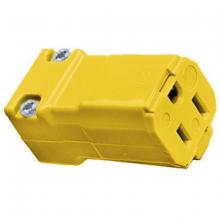 Hubbell Wiring Device-Kellems HBL52CM69V - MARINE VAL CONN, 15A 125V, 5-15R, YL