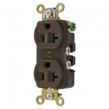 Hubbell Wiring Device-Kellems HBL5352 - DUP RCPT, IND GRD, 20A 125V, 5-20R, BR