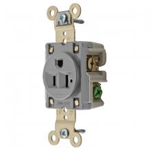 Hubbell Wiring Device-Kellems HBL5361GRY - SGL RCPT, IND GRD, 20A 125V, 5-20R, GY