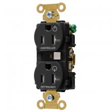 Hubbell Wiring Device-Kellems HBL5362C2BLKTR - 2/2 CONTROLLED IND 20A 125V, TR DUP, BK