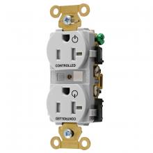 Hubbell Wiring Device-Kellems HBL5362C2WHITR - 2/2 CONTROLLED IND 20A 125V, TR DUP, WH