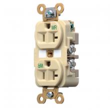 Hubbell Wiring Device-Kellems HBL5362IWR - WR RCPT, DUP, SB, HD SPEC, 20A 125V, IV