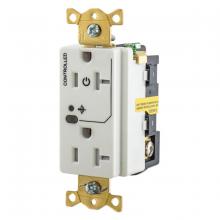 Hubbell Wiring Device-Kellems HBL5362RFC1W - RF CTRL RCPT, SPLT CIRC, 20A, 5-20R, WH