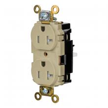 Hubbell Wiring Device-Kellems HBL5362STITR - DPLX RCPT IND, TR, SPRG TRM 20A 125V, IV