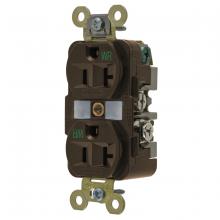 Hubbell Wiring Device-Kellems HBL5362WR - WR RCPT, DUP, SB, HD SPEC, 20A 125V, BR