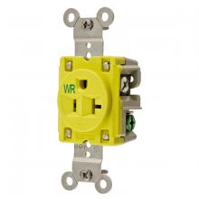 Hubbell Wiring Device-Kellems HBL53CM61 - SGL MARINE RCPT, 20A 125V, 5-20R, YL