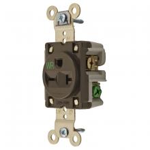 Hubbell Wiring Device-Kellems HBL5461WR - WR RCPT, IND GRD, 20A 250V, 6-20R, BR