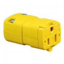 Hubbell Wiring Device-Kellems HBL5963VY - VALISE CONN, 15A 125V, 5-15R, VY