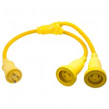 Hubbell Wiring Device-Kellems HBL64CM56 - MARINE ADAPTER, MOLDED "Y", 30A
