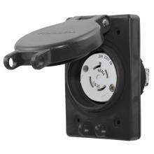 Hubbell Wiring Device-Kellems HBL67W75BK - WATERTIGHT RECEP ASSY,NEMA L15-20 BK