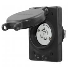 Hubbell Wiring Device-Kellems HBL67W76BK - WATERTIGHT RECEP ASSY,NEMA L16-20 BK