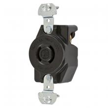 Hubbell Wiring Device-Kellems HBL7210B - LKG SGL RCPT, 20A 250V, L2-20R, BK