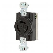 Hubbell Wiring Device-Kellems HBL7310BG - LKG RCPT, 2P3W, 20A 3PH 250V, BK