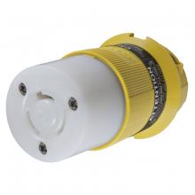 Hubbell Wiring Device-Kellems HBL73CM14C - LKG CONN, 3P3W, 20A 125/250V, YEL, CM