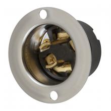 Hubbell Wiring Device-Kellems HBL7466 - LKG FLG-INLET,MIDGET,15A 125V,ML-1P,POL