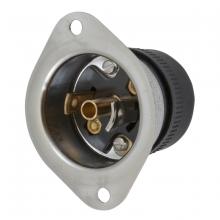 Hubbell Wiring Device-Kellems HBL7551 - LKG FLG-INLET, MIDGET, 15A 125V, ML-2P