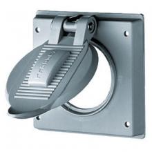 Hubbell Wiring Device-Kellems HBL7777A - DEVICE PLATE, 2G GRAY W/PROOF