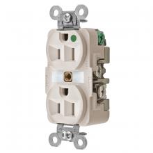 Hubbell Wiring Device-Kellems HBL8200LA - DUP RCPT, HG, 15A 125V, 5-15R, LA