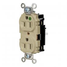 Hubbell Wiring Device-Kellems HBL8200STI - DPLX RCPT, HG, SPRG TRM, 15A 125V, IV