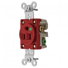 Hubbell Wiring Device-Kellems HBL8210R - SGL RCPT, HG, 15A 125V, 5-15R, RD
