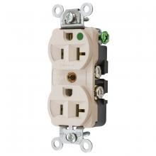 Hubbell Wiring Device-Kellems HBL8300HLA - DUP RCPT, COM/HG, 20A 125V, 5-20R, LA