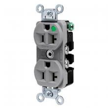 Hubbell Wiring Device-Kellems HBL8300ILGY - DUP RCPT, HG, 20A 125V, 5-20R, IL, GY